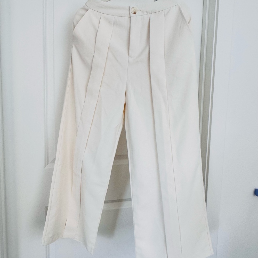 Elegant Cream Women's Pants